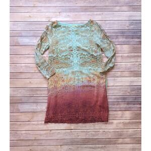 Anthropologie Maeve Silk Cleome Open Sleeve Tunic Pullover Dress - Size Small